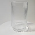 Big Ribbed Glass Vase Table Centerpieces